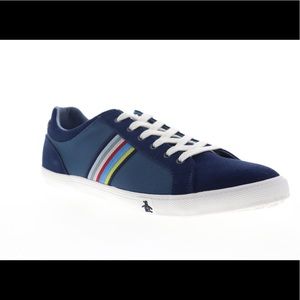 NEW Penguin Devin Blue Suede Lace Up Sneaker